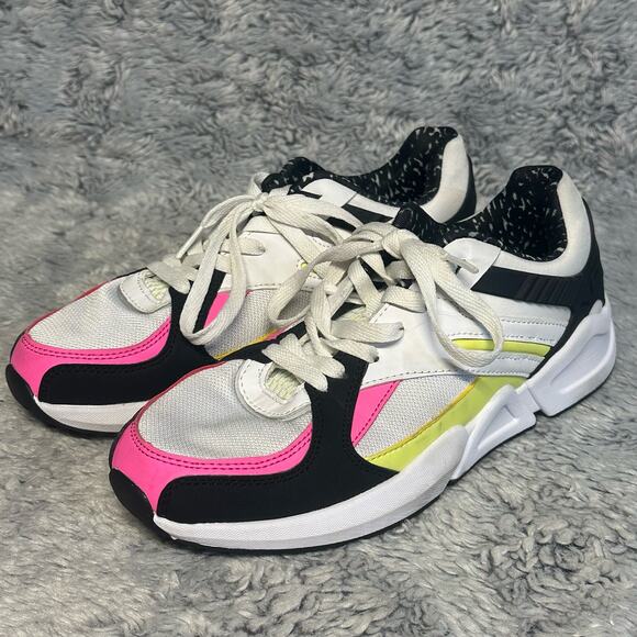 Fabletics Paige Black White Yellow Pink Athletic Sneakers Size 8.5 Gym Workout - Picture 6 of 10